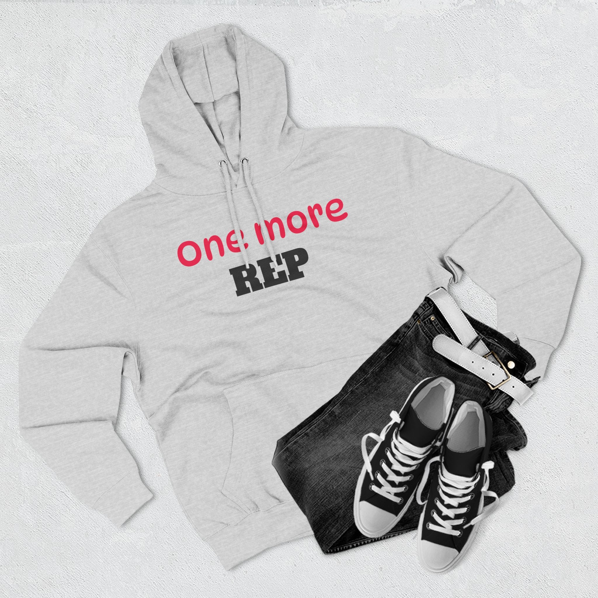 One More Rep Hoodie — Motivational Fitness Fleece Pullover