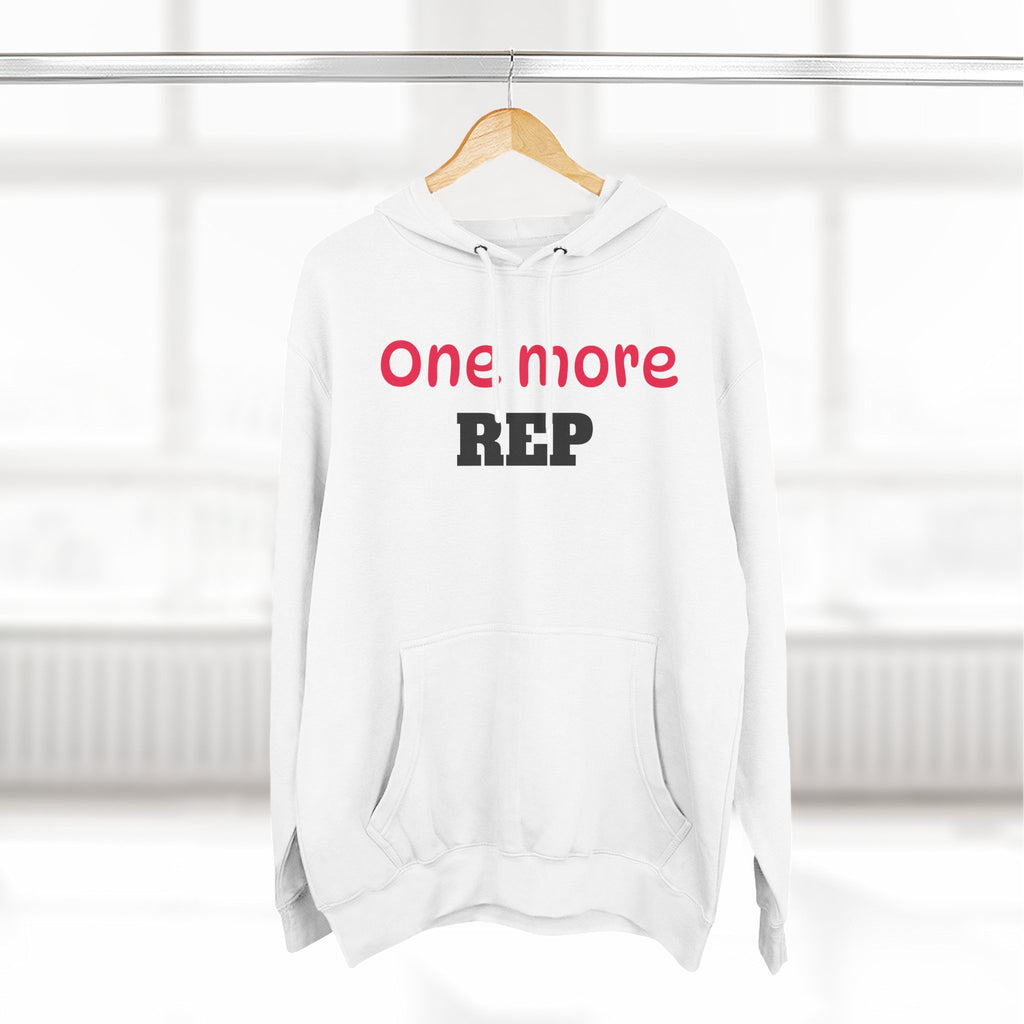 One More Rep Hoodie — Motivational Fitness Fleece Pullover