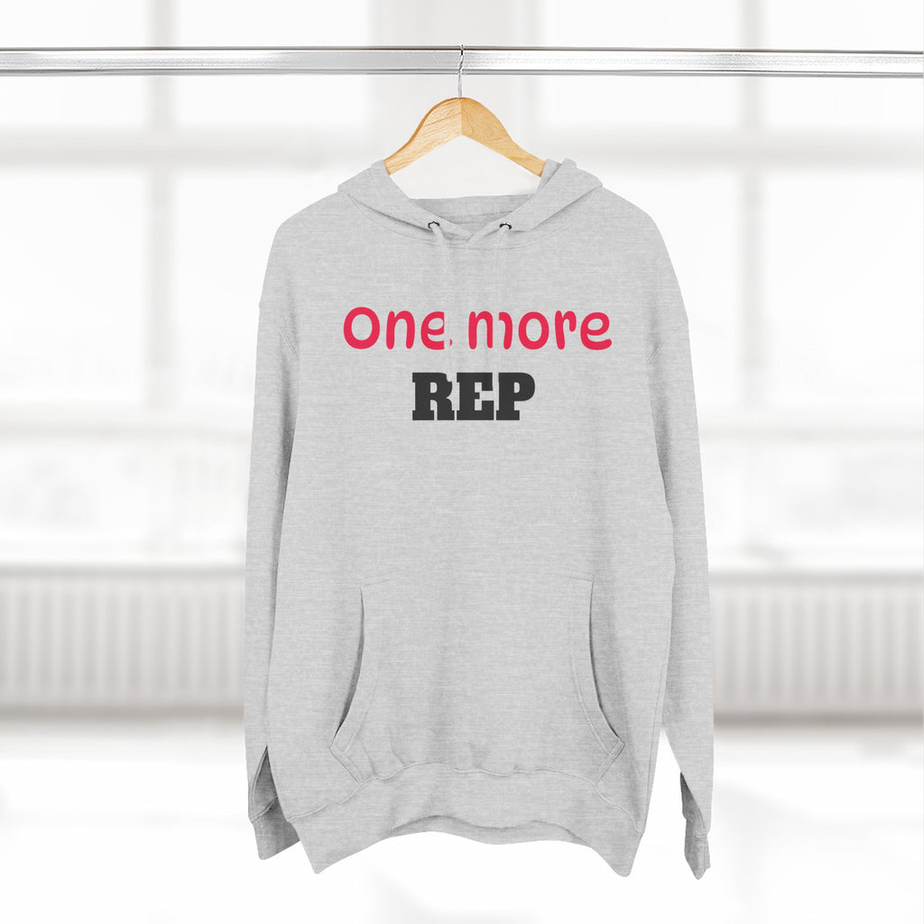 One More Rep Hoodie — Motivational Fitness Fleece Pullover