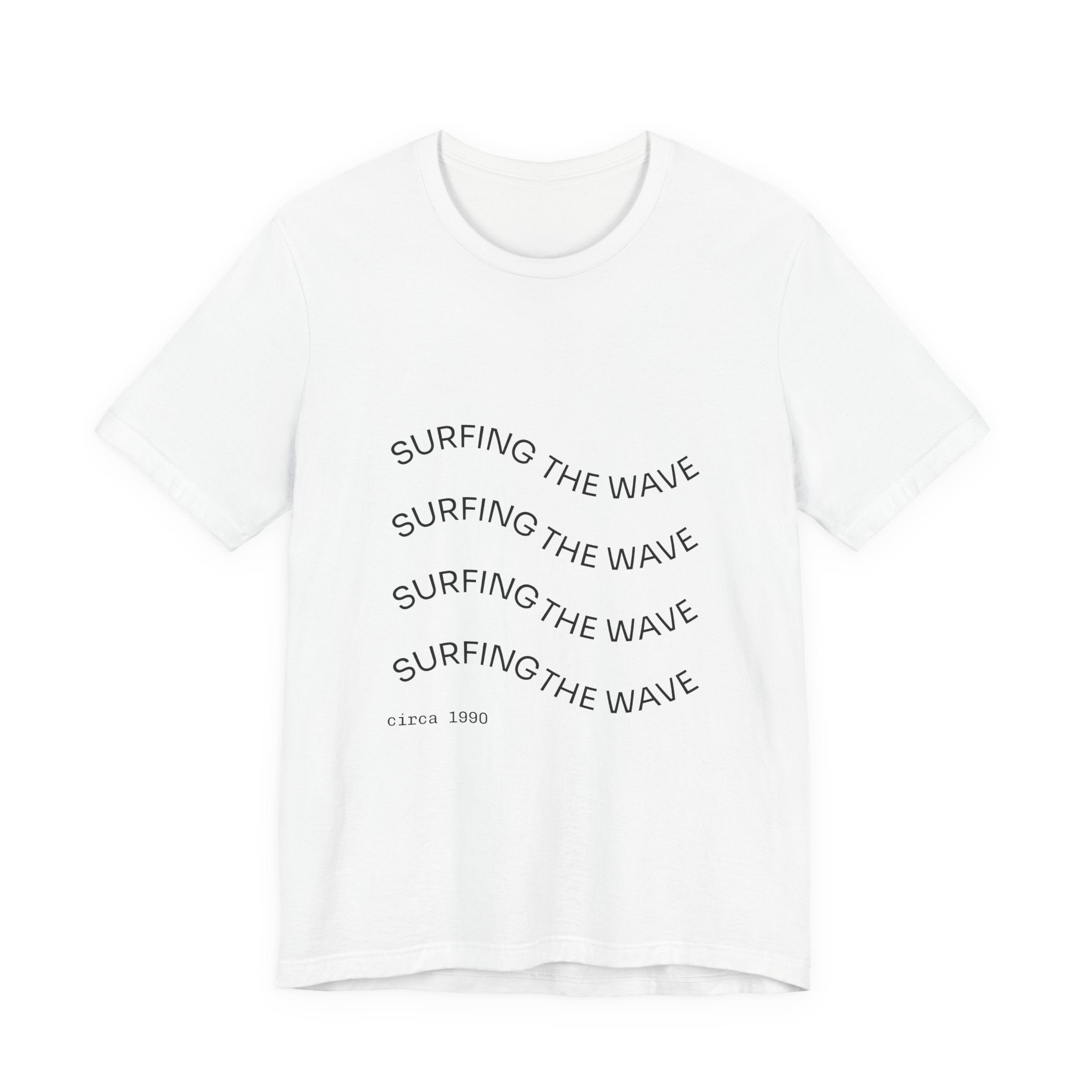Surfing The Wave Tee — Minimal Coastal Graphic T-Shirt