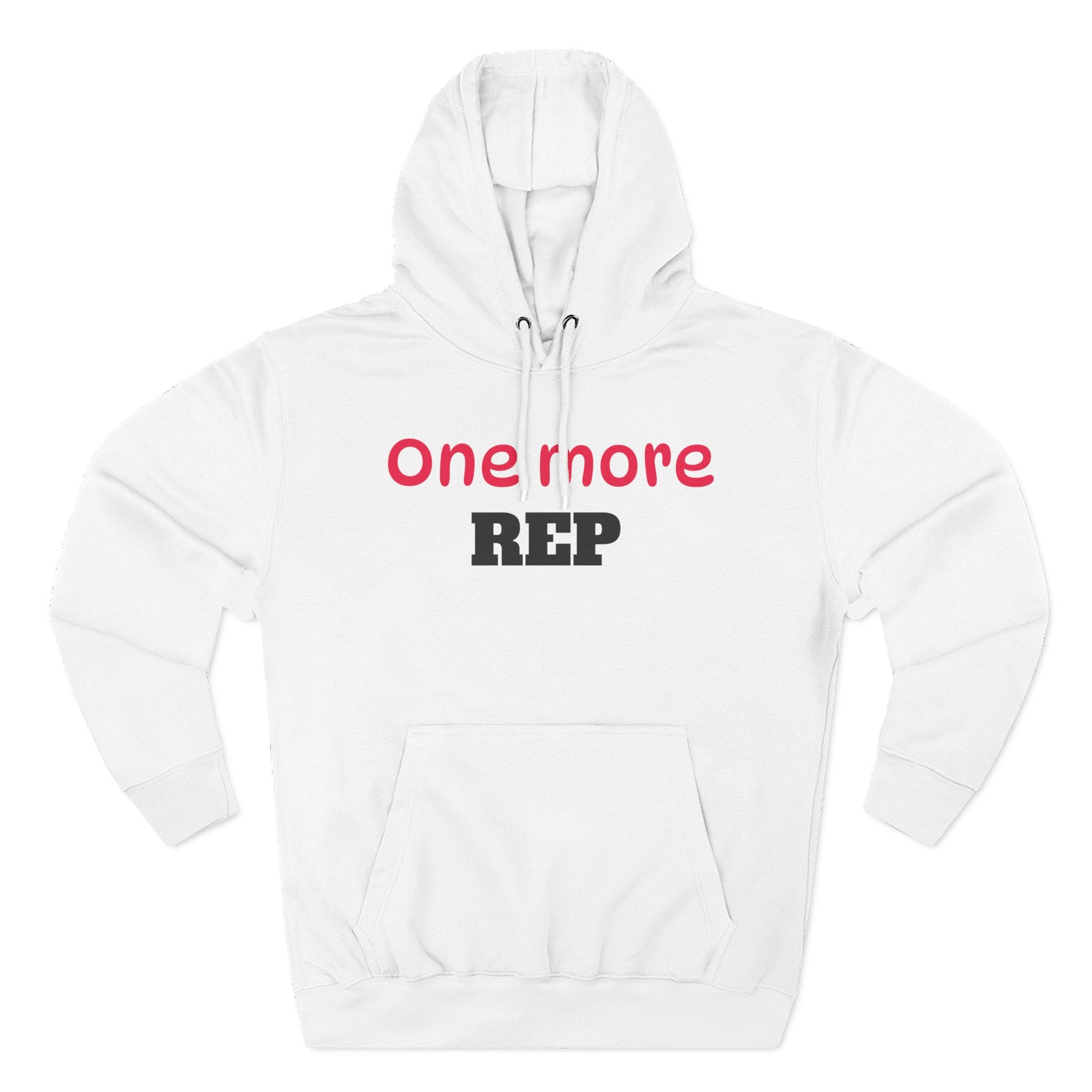 One More Rep Hoodie — Motivational Fitness Fleece Pullover