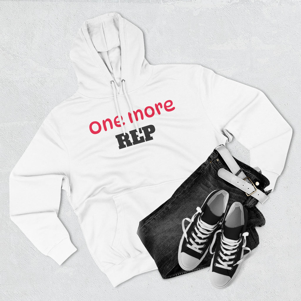 One More Rep Hoodie — Motivational Fitness Fleece Pullover