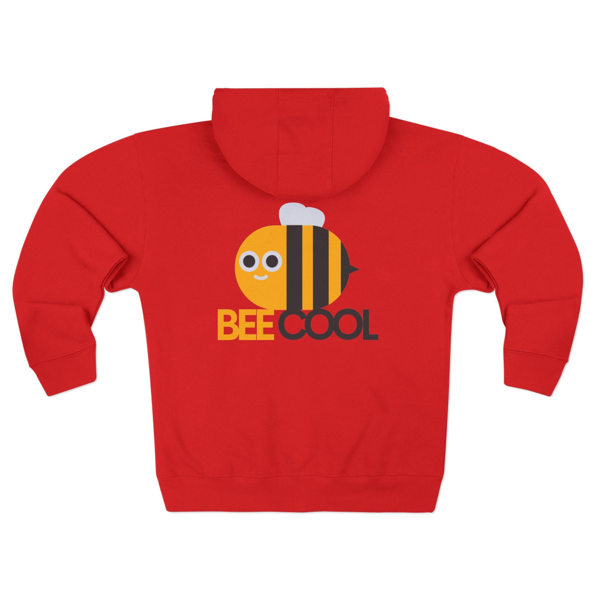 Bee Cool Zip Hoodie — Cute Bee Graphic Hooded Jacket