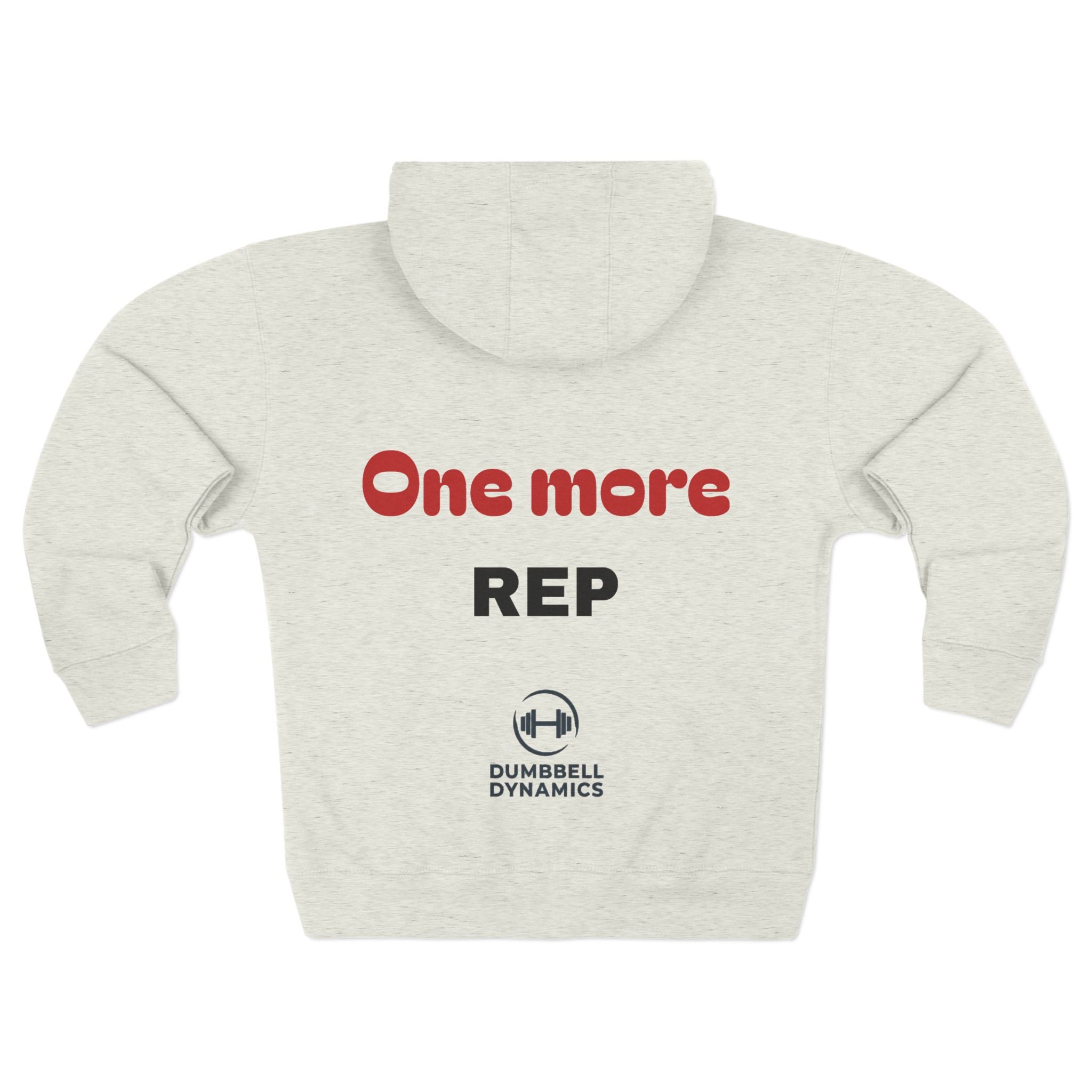 One More Rep Zip Hoodie — Motivational Gym Fitness Zip-Up
