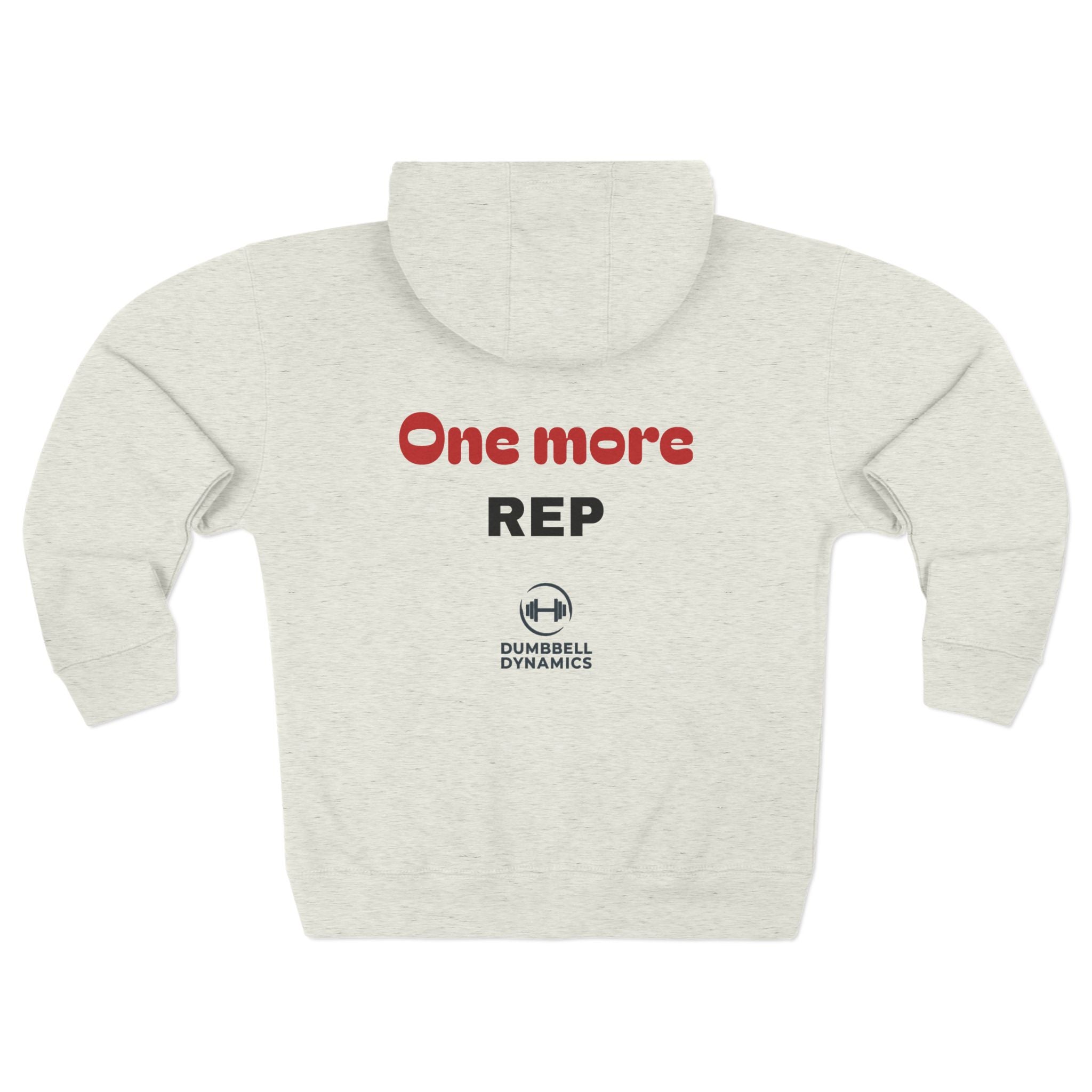 One More Rep Zip Hoodie — Motivational Gym Fitness Zip-Up