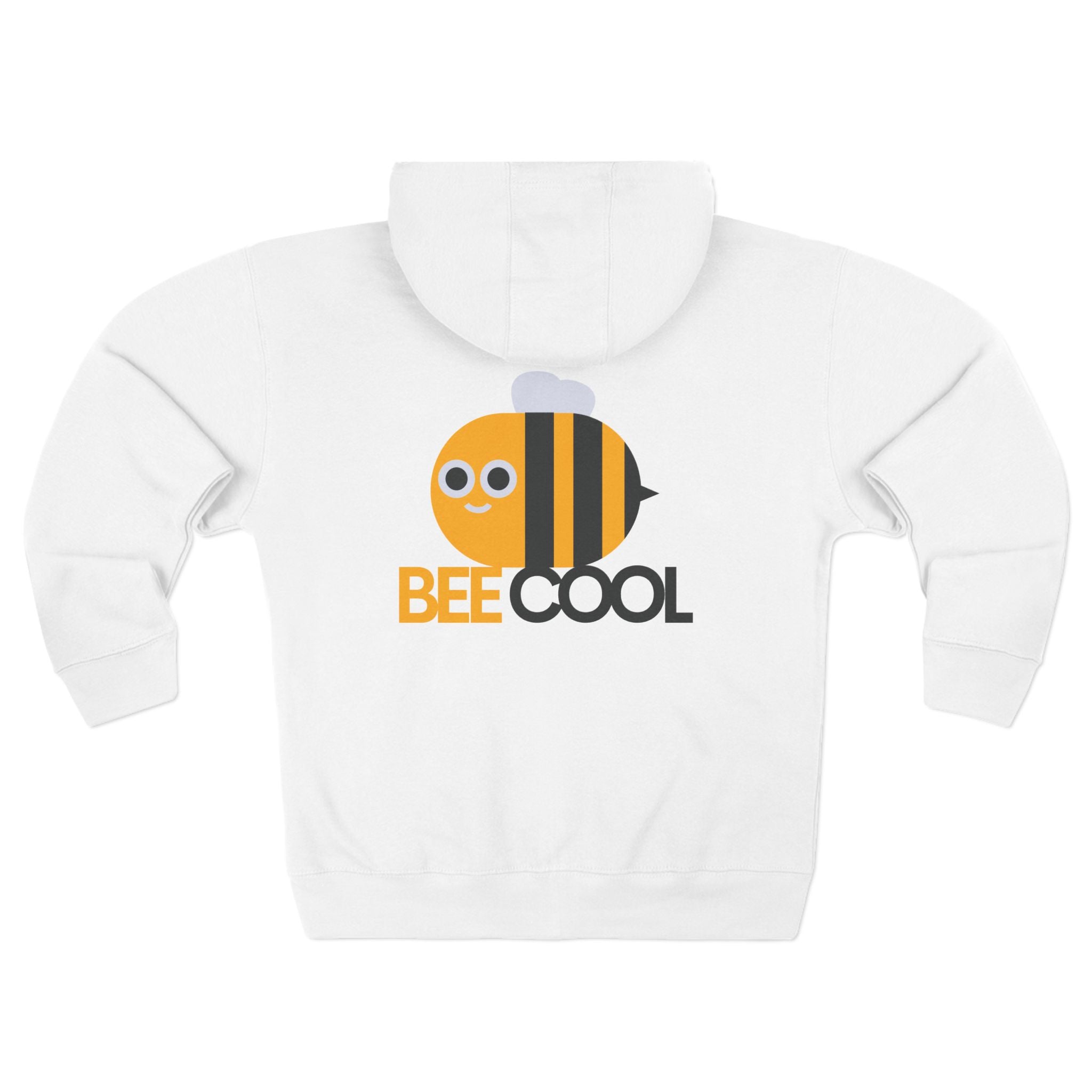 Bee Cool Zip Hoodie — Cute Bee Graphic Hooded Jacket