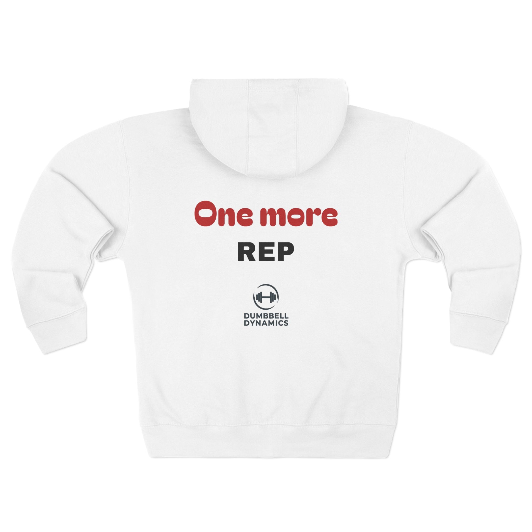 One More Rep Zip Hoodie — Motivational Gym Fitness Zip-Up